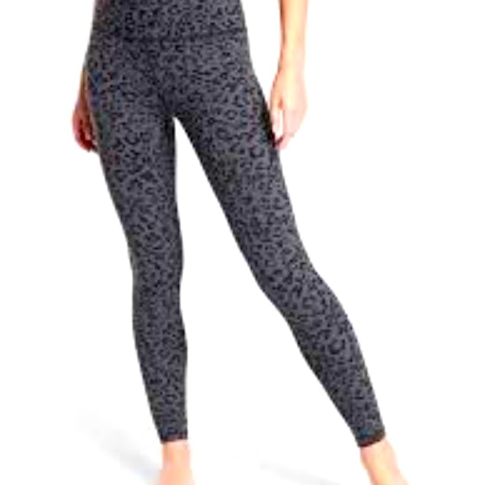 Athleta Elation Ultra High Rise Tight Gray/Black Leopard XS 27" inseam